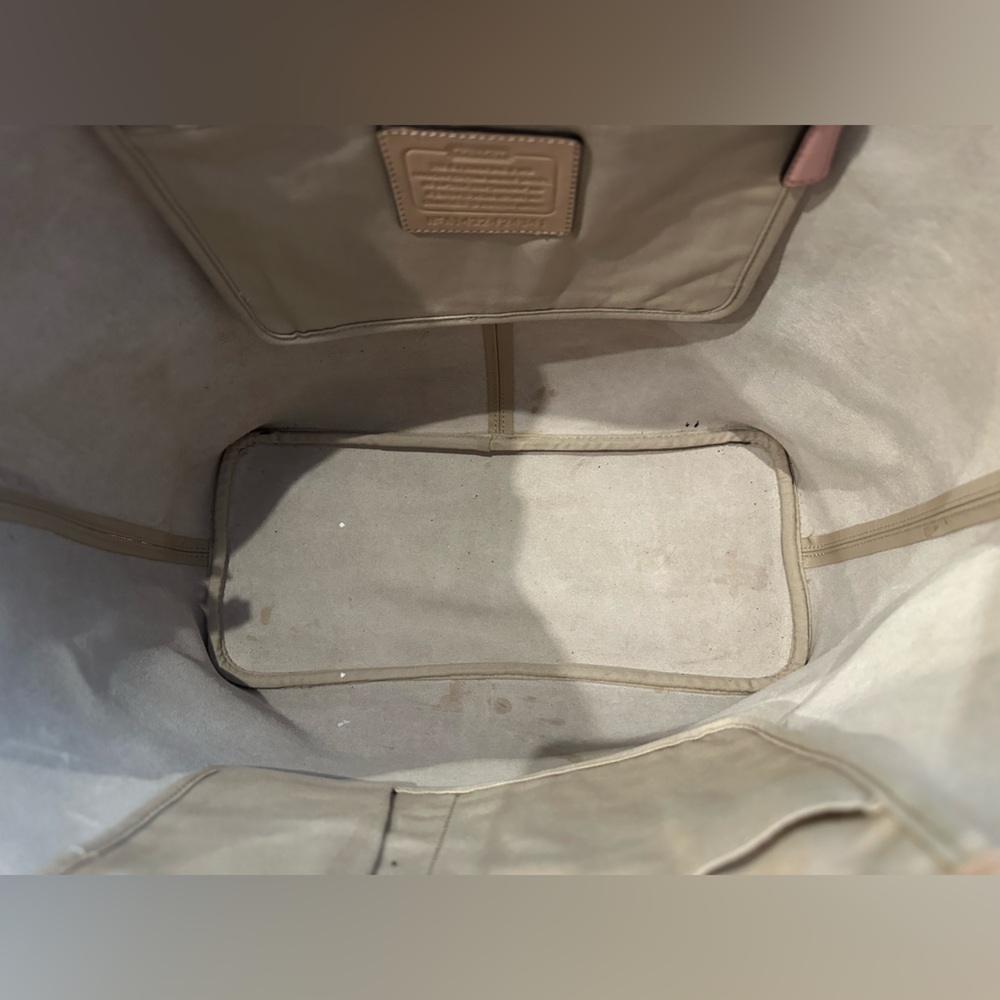 Coach Beige and Pink Tote Bag - Picture 11 of 13